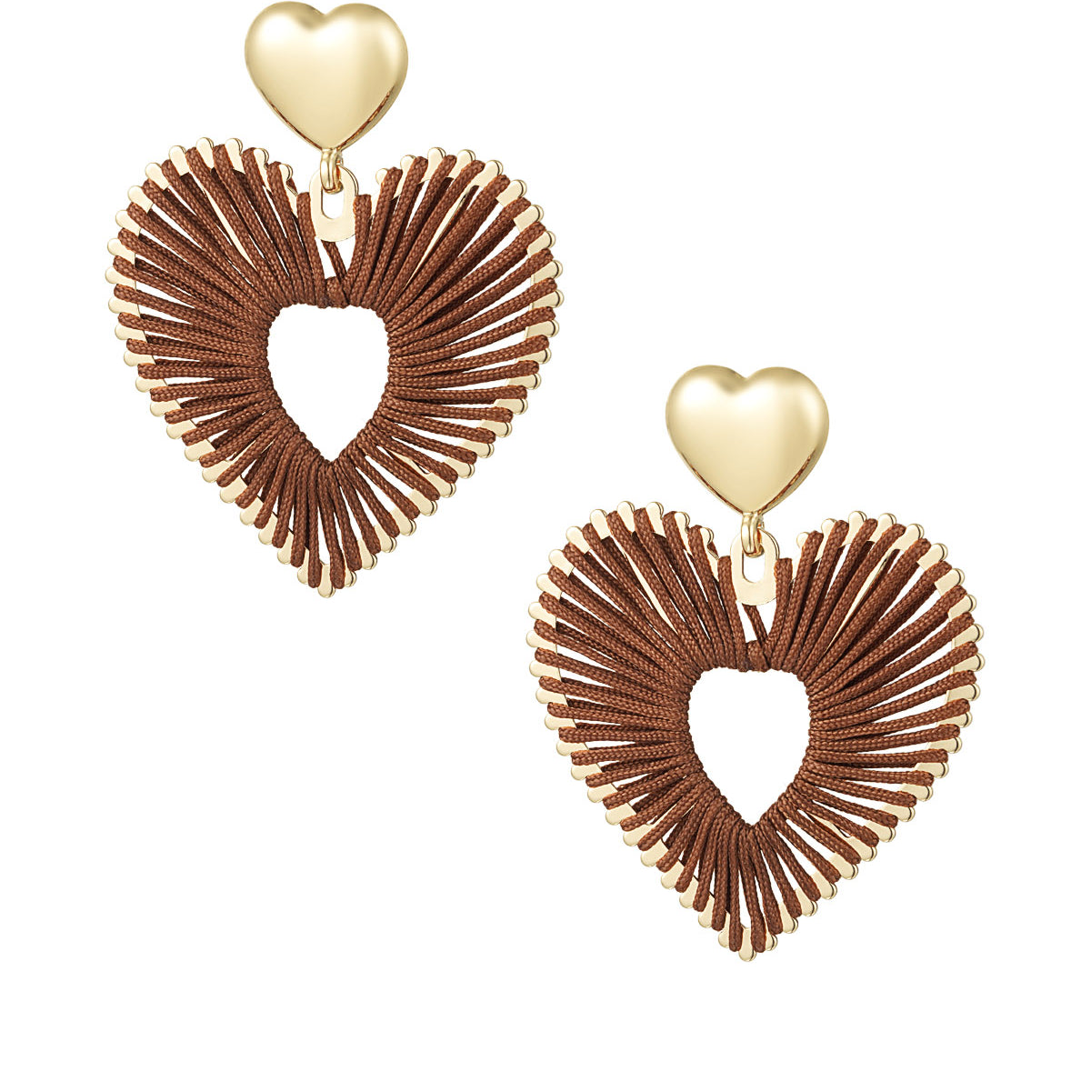 Statement oorbellen hart