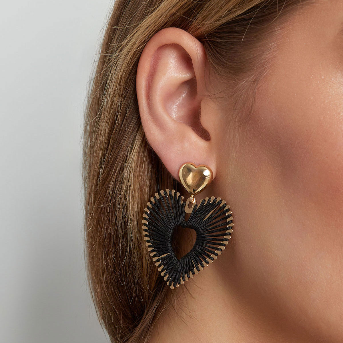 Statement oorbellen hart