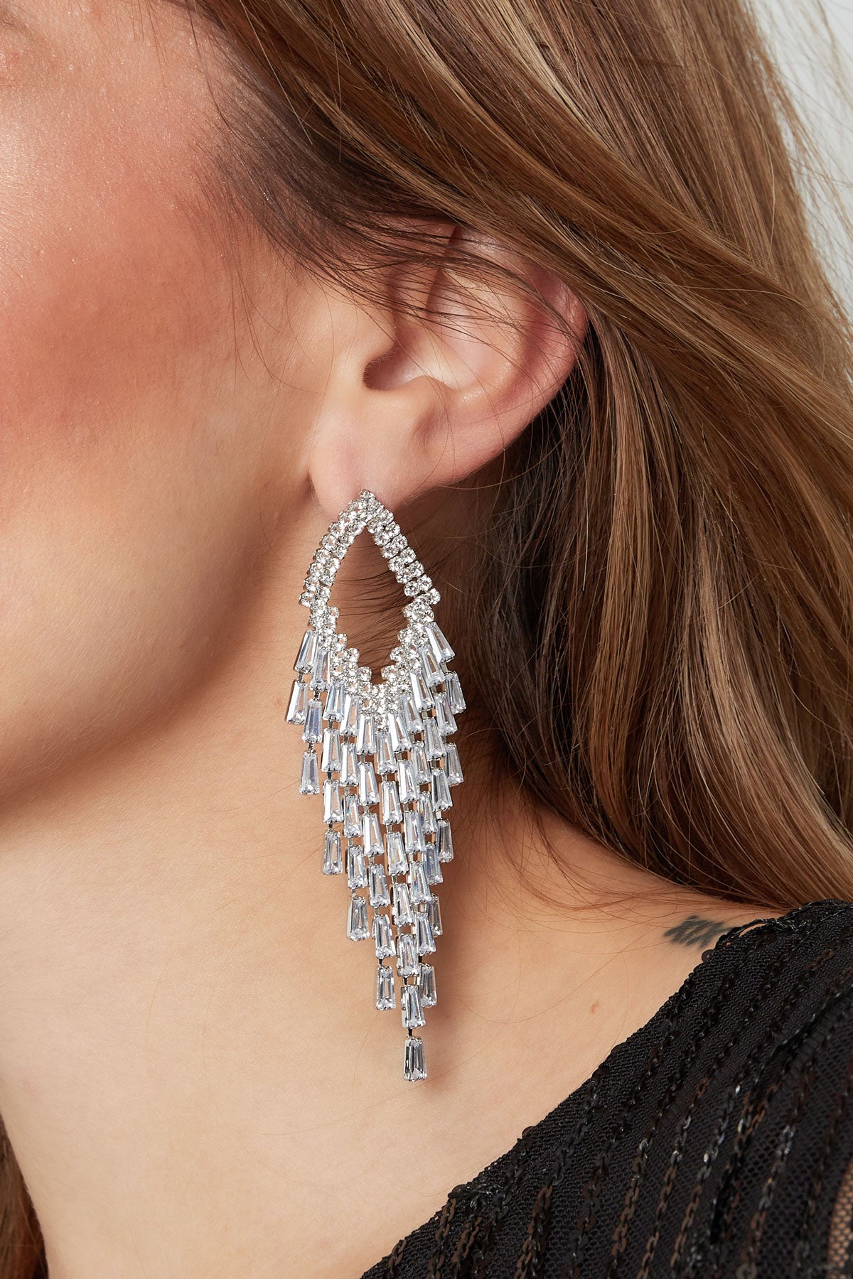 Statement oorbellen met steentjes