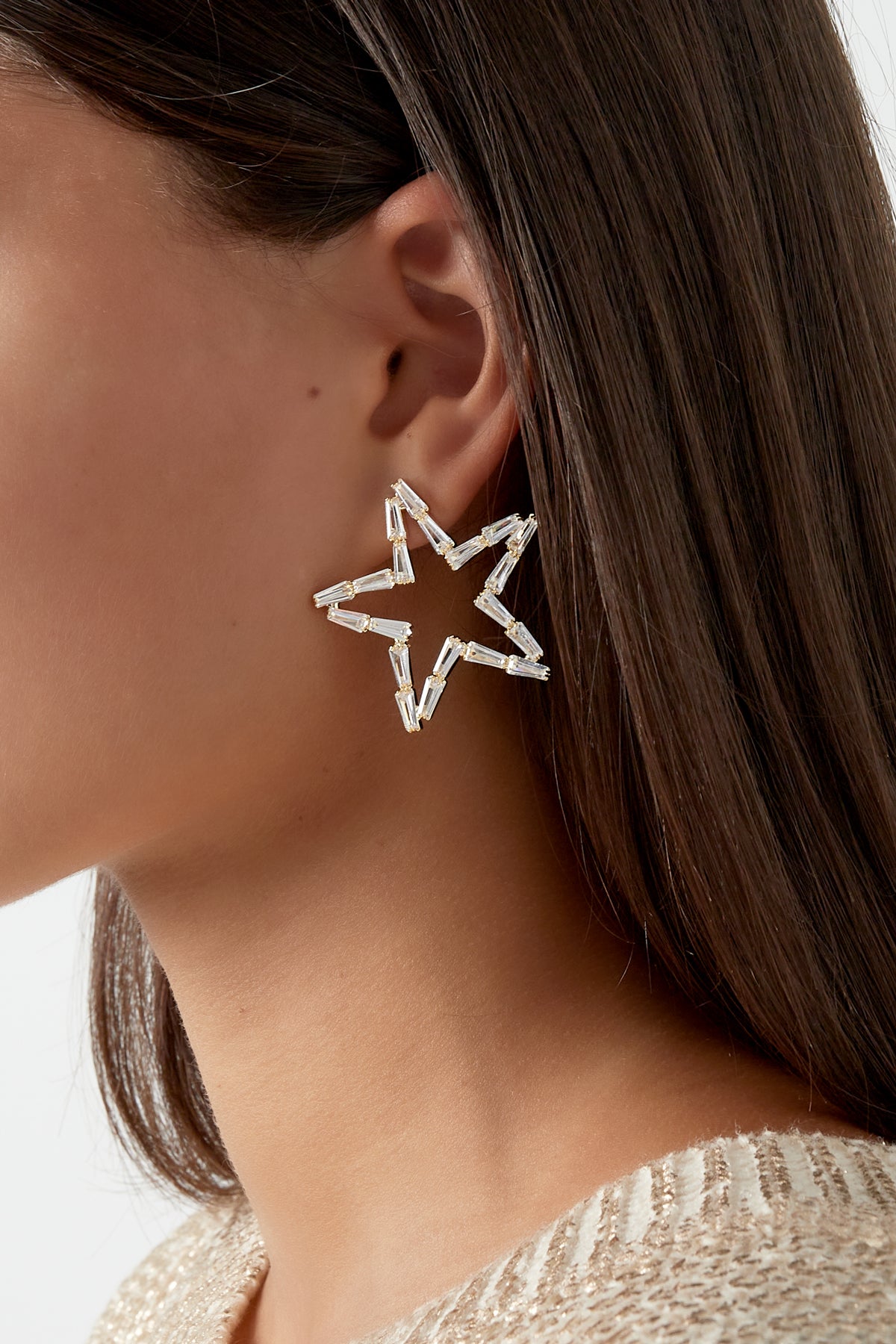 Statement oorbellen met ster