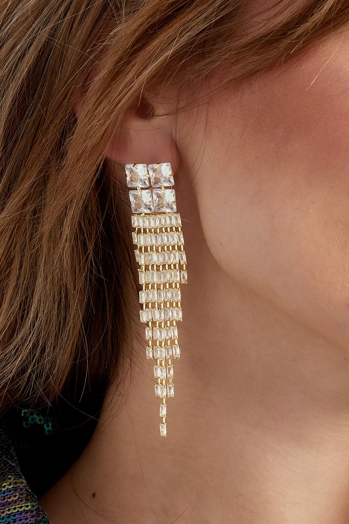 Statement oorbellen steentjes