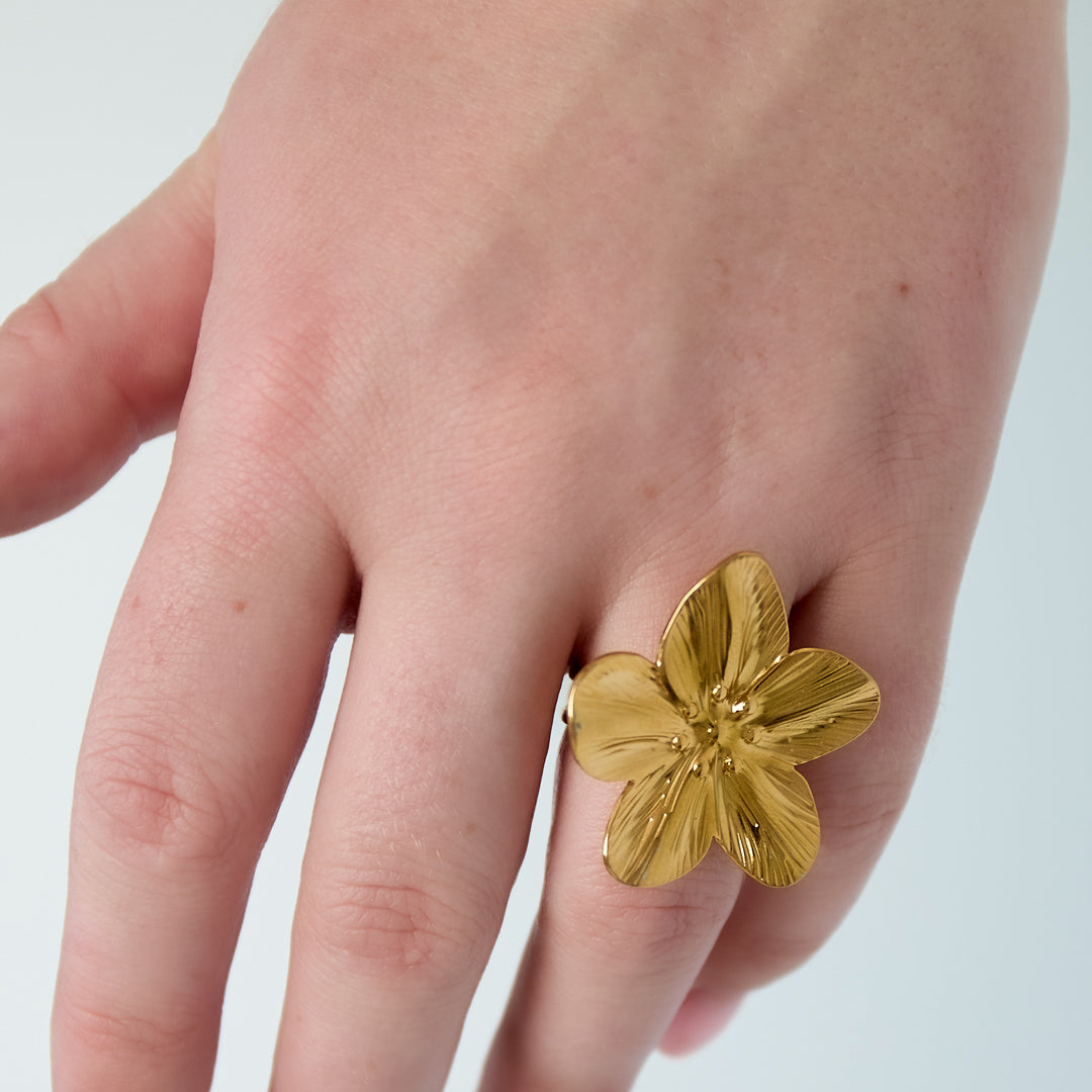 Statement ring bloem
