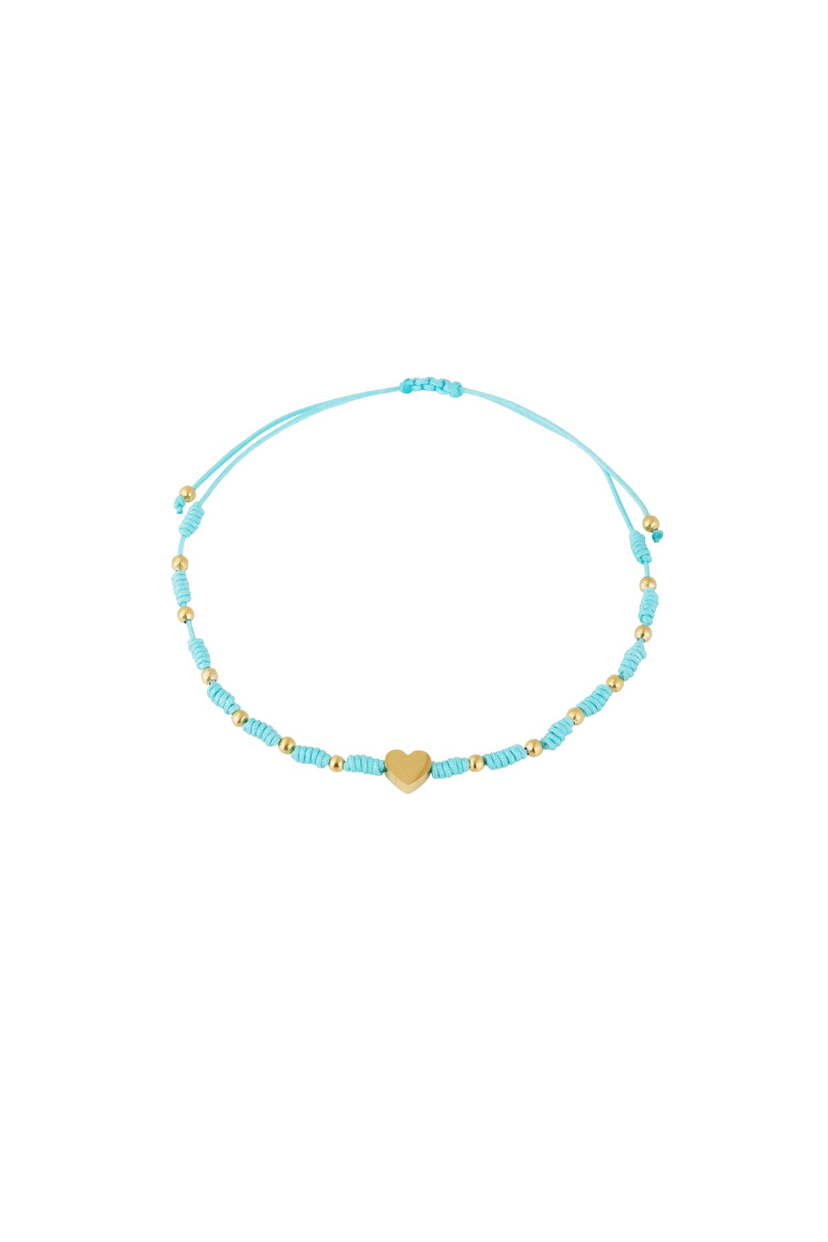 Touw armbandje met hartje