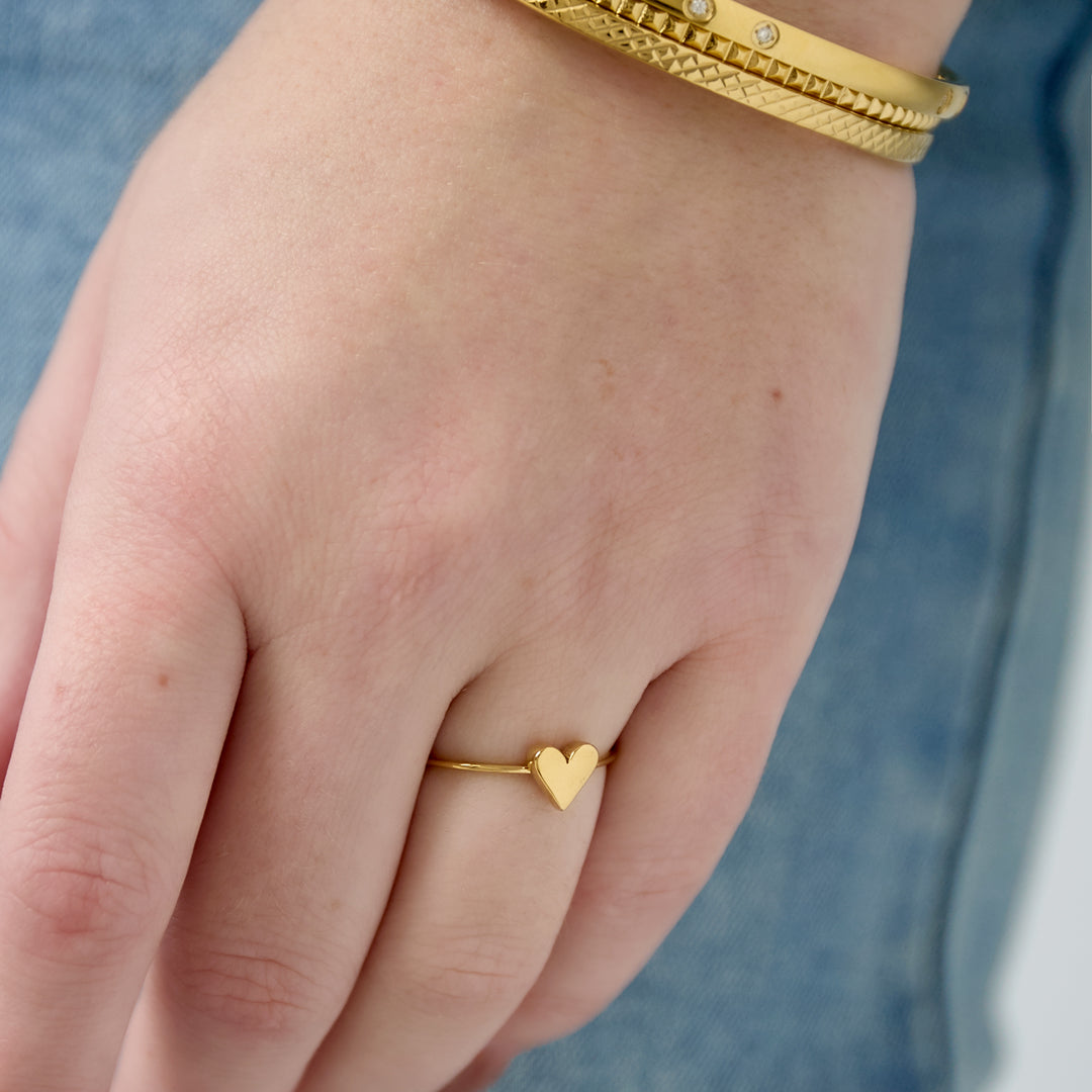 Verstelbare ring hartje