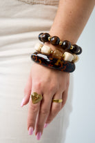 Bangle acryl met luipaard print 