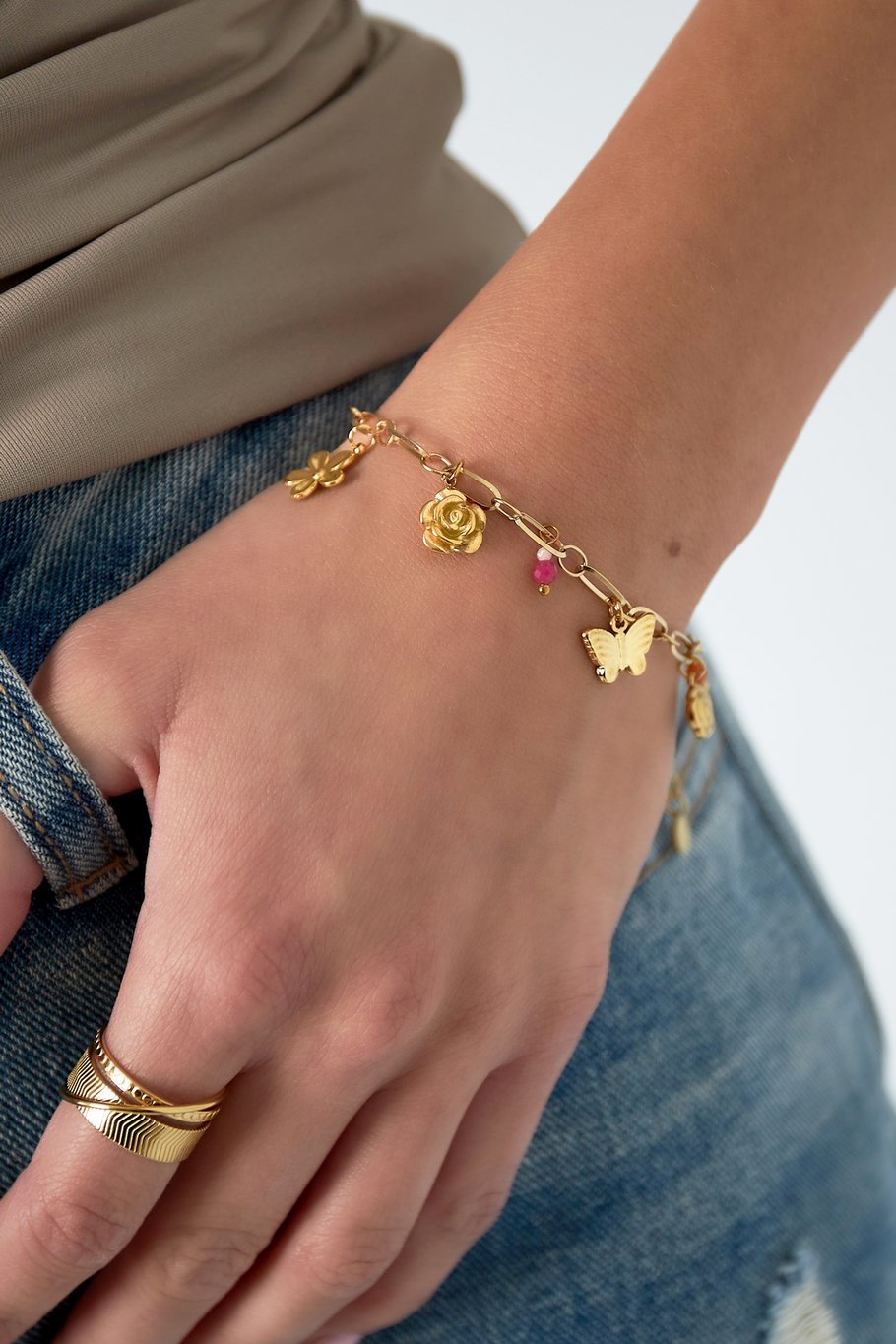 Bedelarmband zomerse bedels
