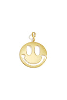 Gouden smiley bedel van stainless steel
