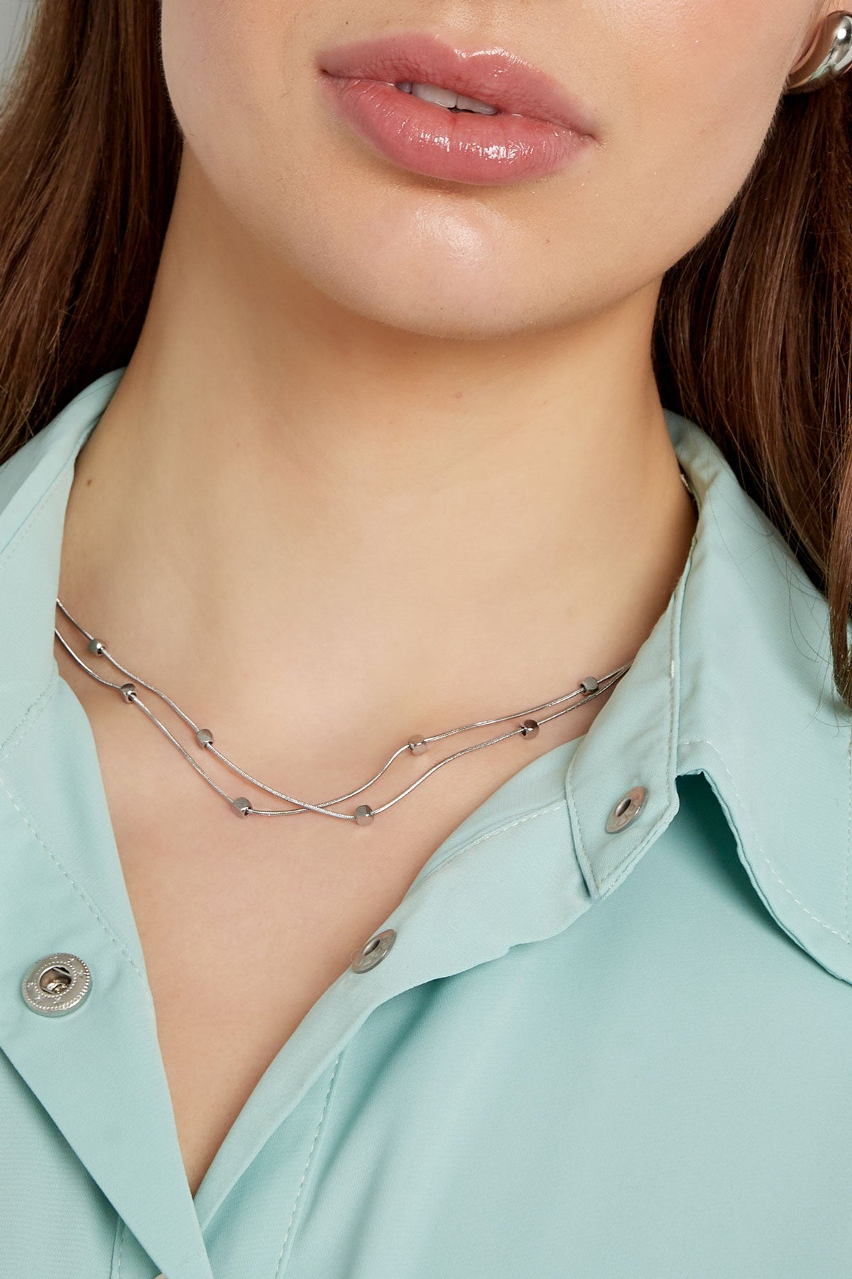 Minimalistische ketting met cirkeltjes