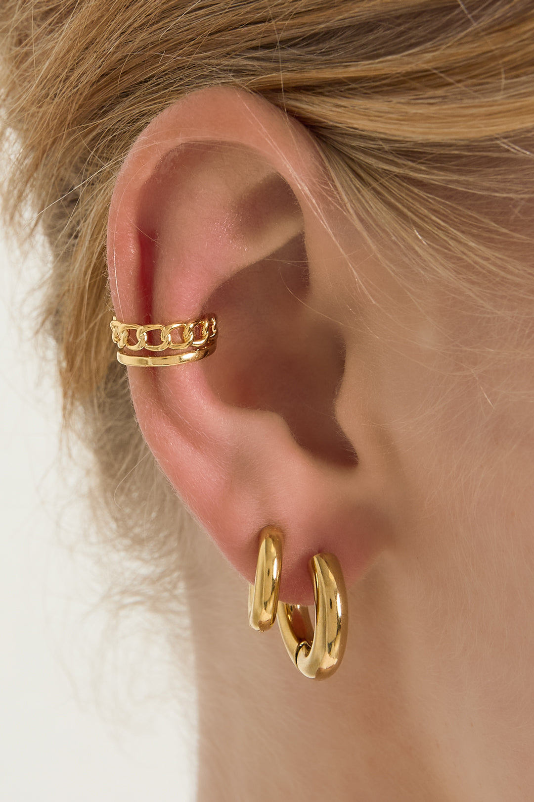 Ear cuff dubbellaags ketting