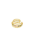Ear cuff gekleurde steentjes