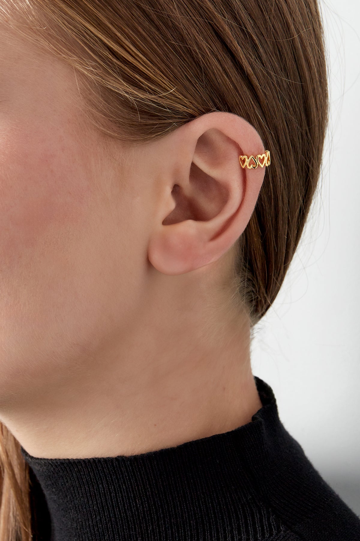 Ear cuff met hartjes