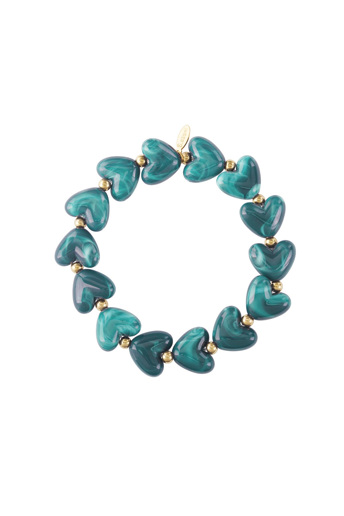 Hartjes kralenarmband blauw