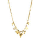 Ketting met bedels hartjes