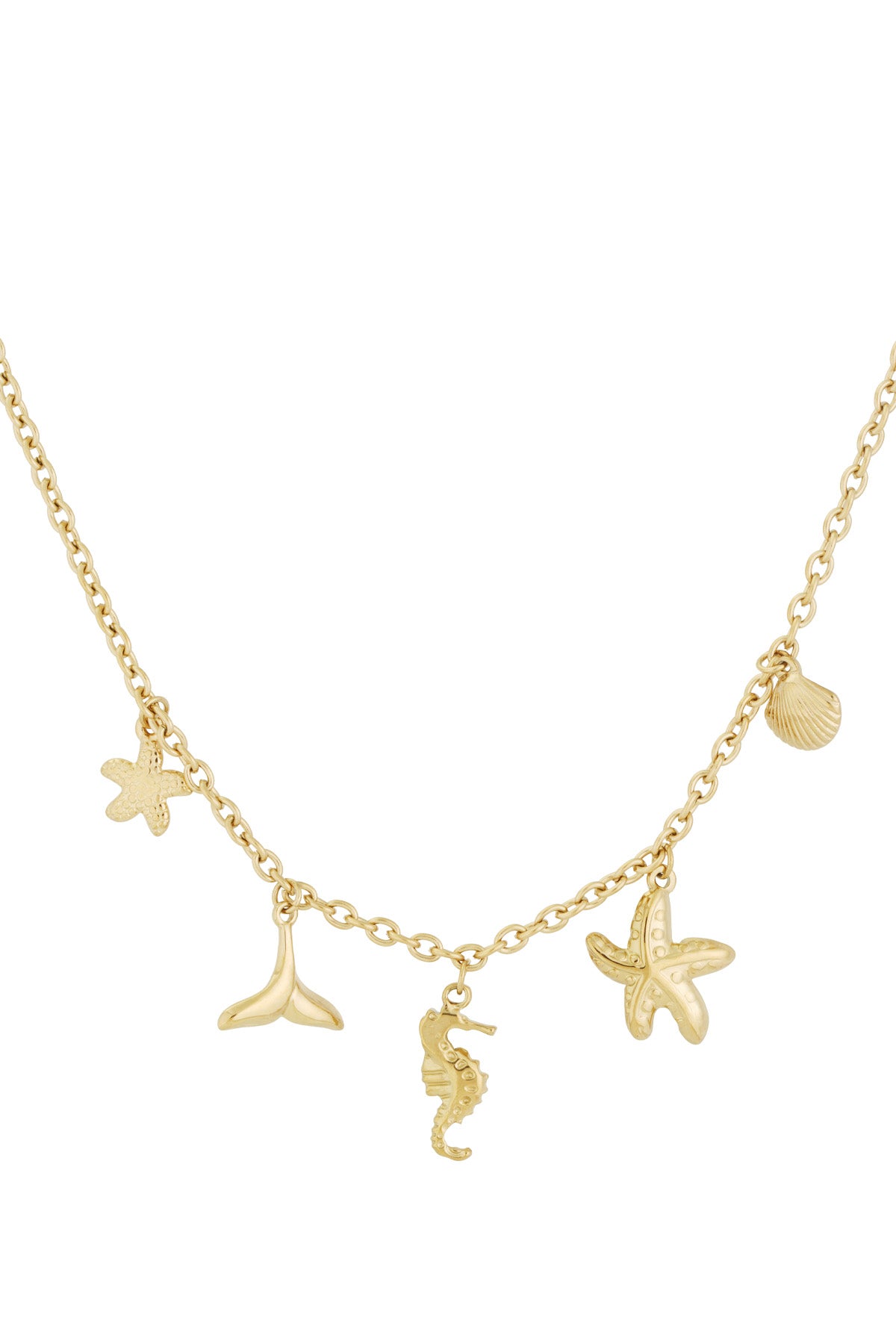 Ketting met bedels met zee bedels