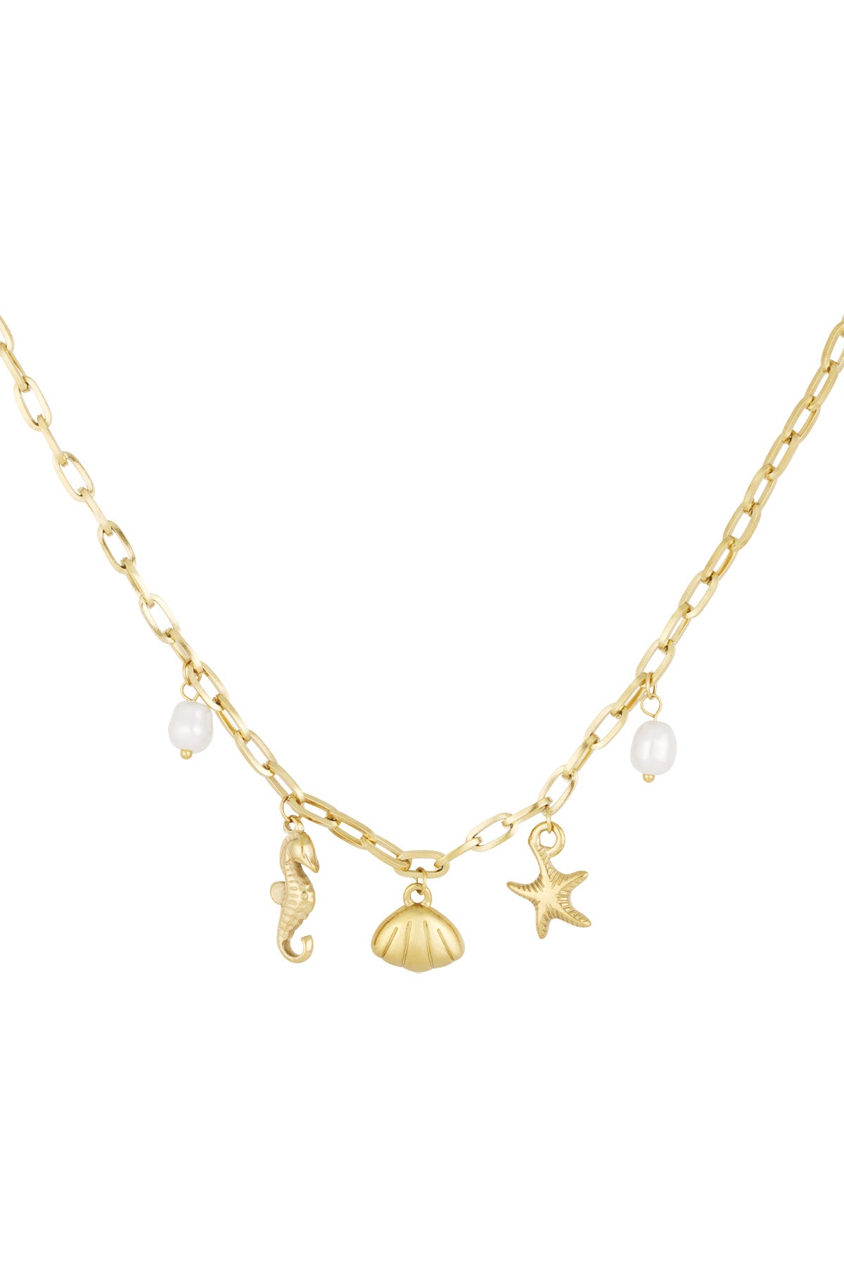Ketting met bedels met zee bedels