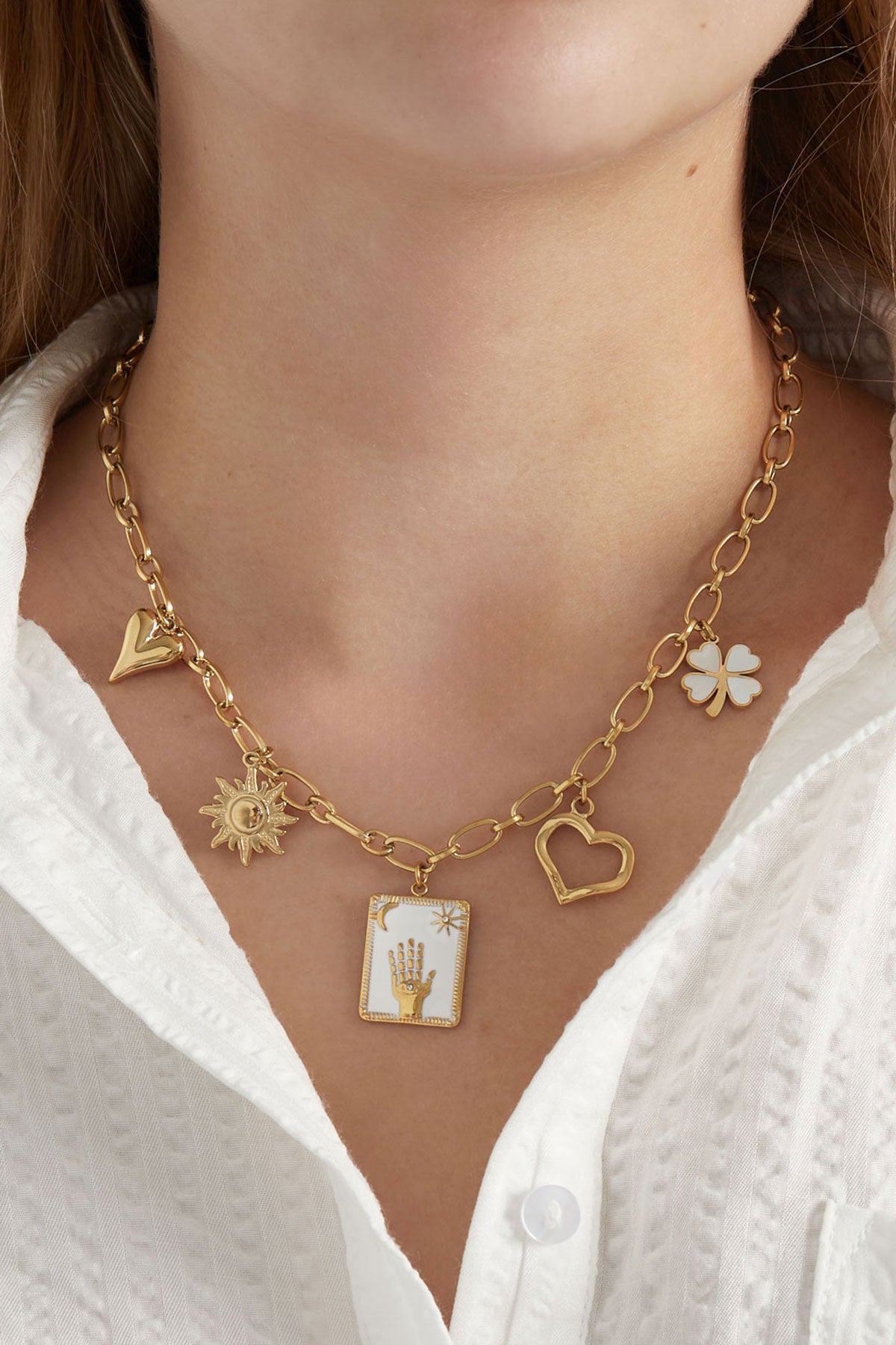 Ketting met bedels goud