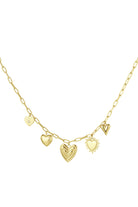 Ketting met bedels hartjes