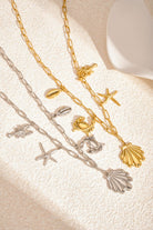 Ketting met bedels zee dieren en schelpen