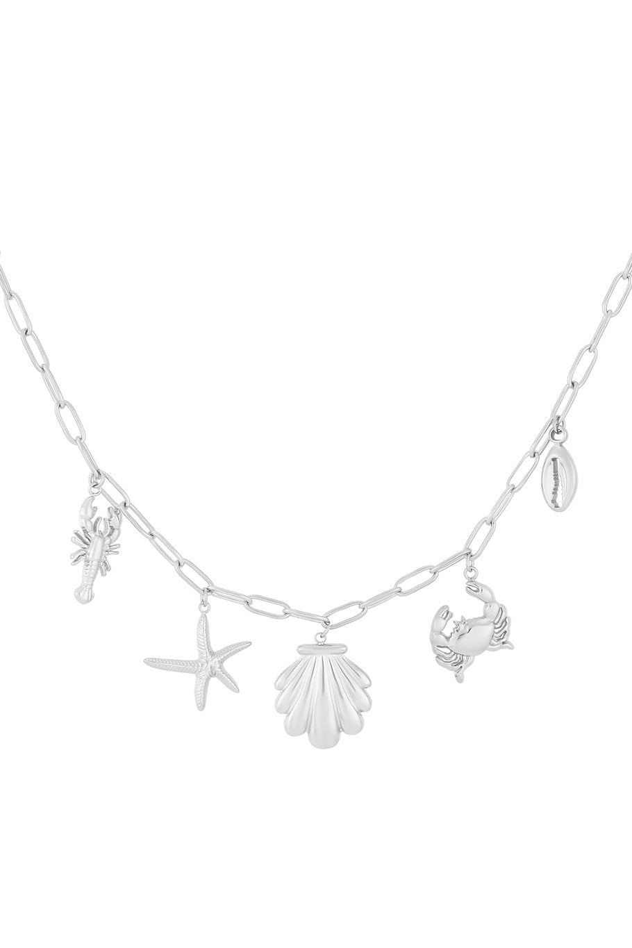 Ketting met bedels zee dieren en schelpen
