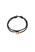 Koord armband ronde bedel