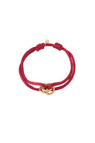 Koord armband ronde bedel