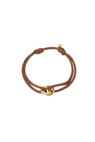 Koord armband ronde bedel