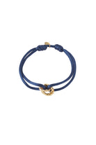 Koord armband ronde bedel
