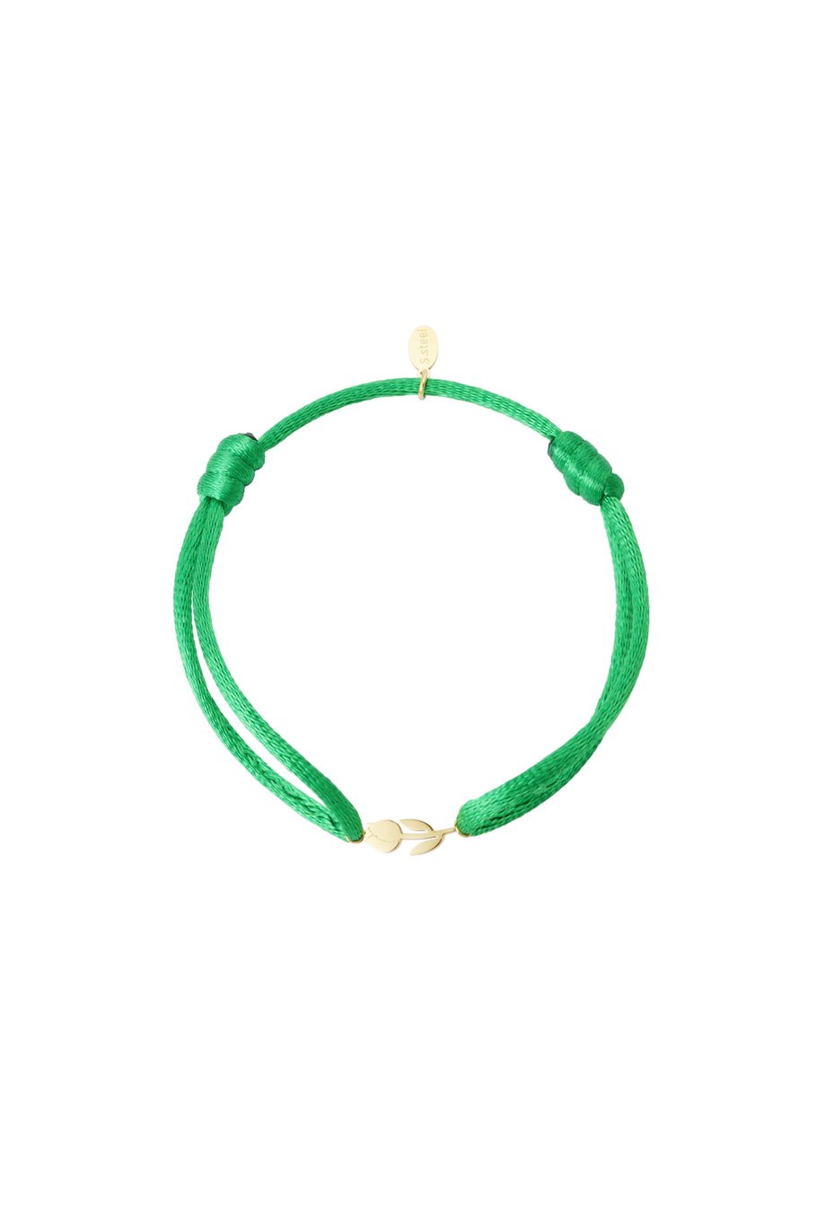Koord armband tulp