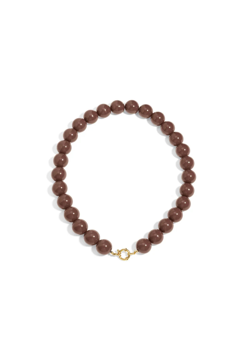 Kralenketting ronde kralen donkerbruin