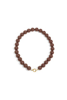 Kralenketting ronde kralen donkerbruin