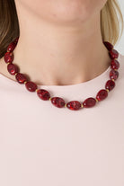 Bordeaux rode kralenketting