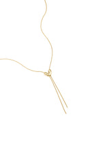 Goudkleurige premium stainless steel Y-ketting met hartje 