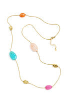 Lange ketting gekleurde stenen