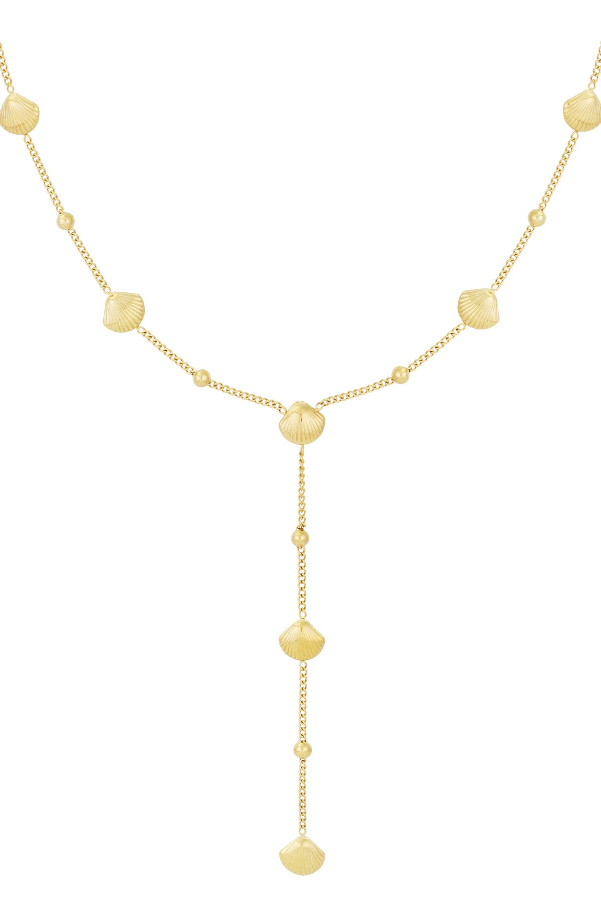 Lange ketting met schelpjes