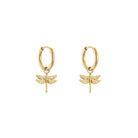 Minimalistische oorbellen libelle goud