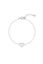Minimalistische armband hartje en steentjes