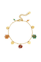 Minimalistische armband hartjes en bloemetjes