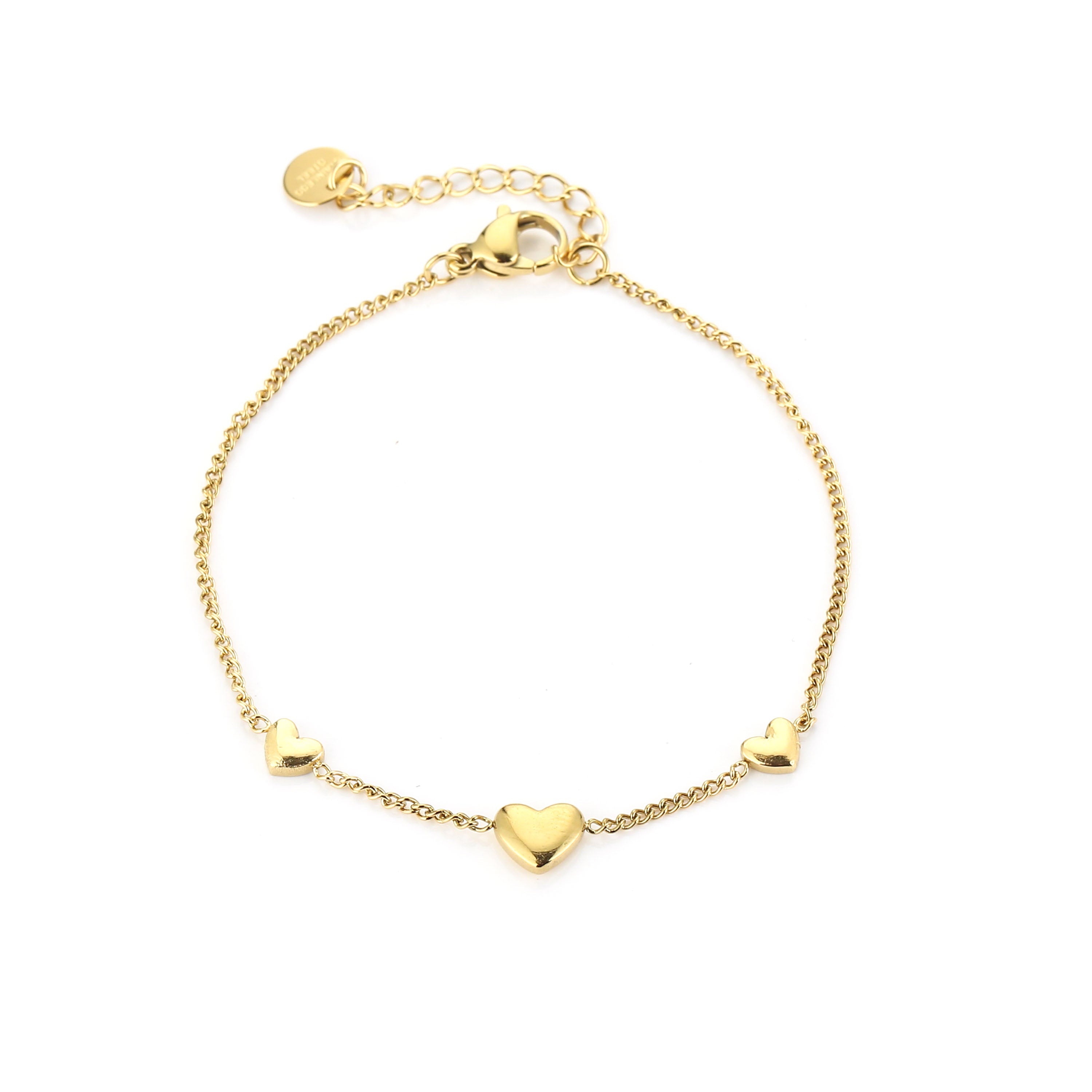 Minimalistische armband met hartjes