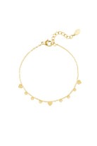Minimalistische armband met hartjes
