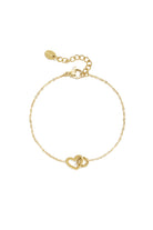 Gouden minimalistische armband met hartje