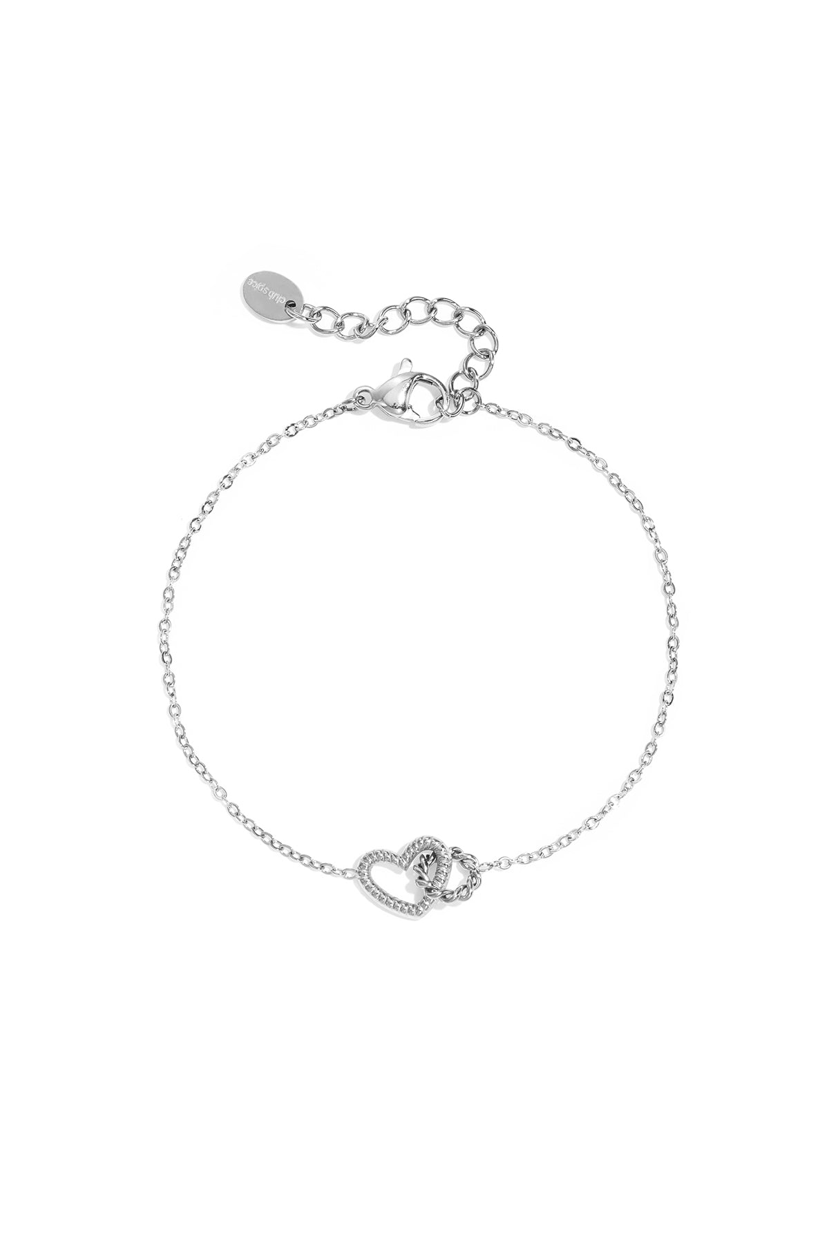 Minimalistische armband met hartje in goud en zilver