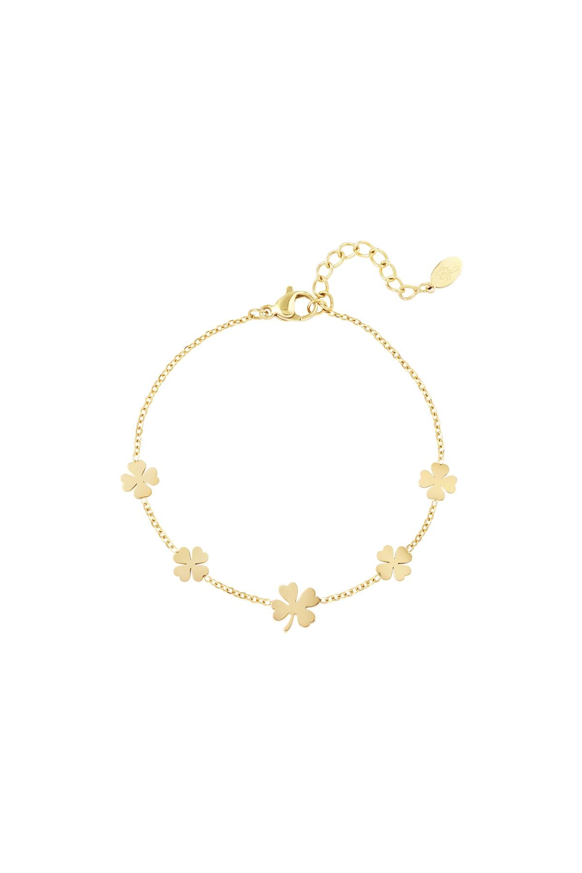 Minimalistische armband met klavertjes