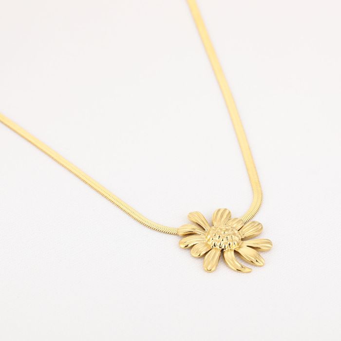 Minimalistische ketting bloem