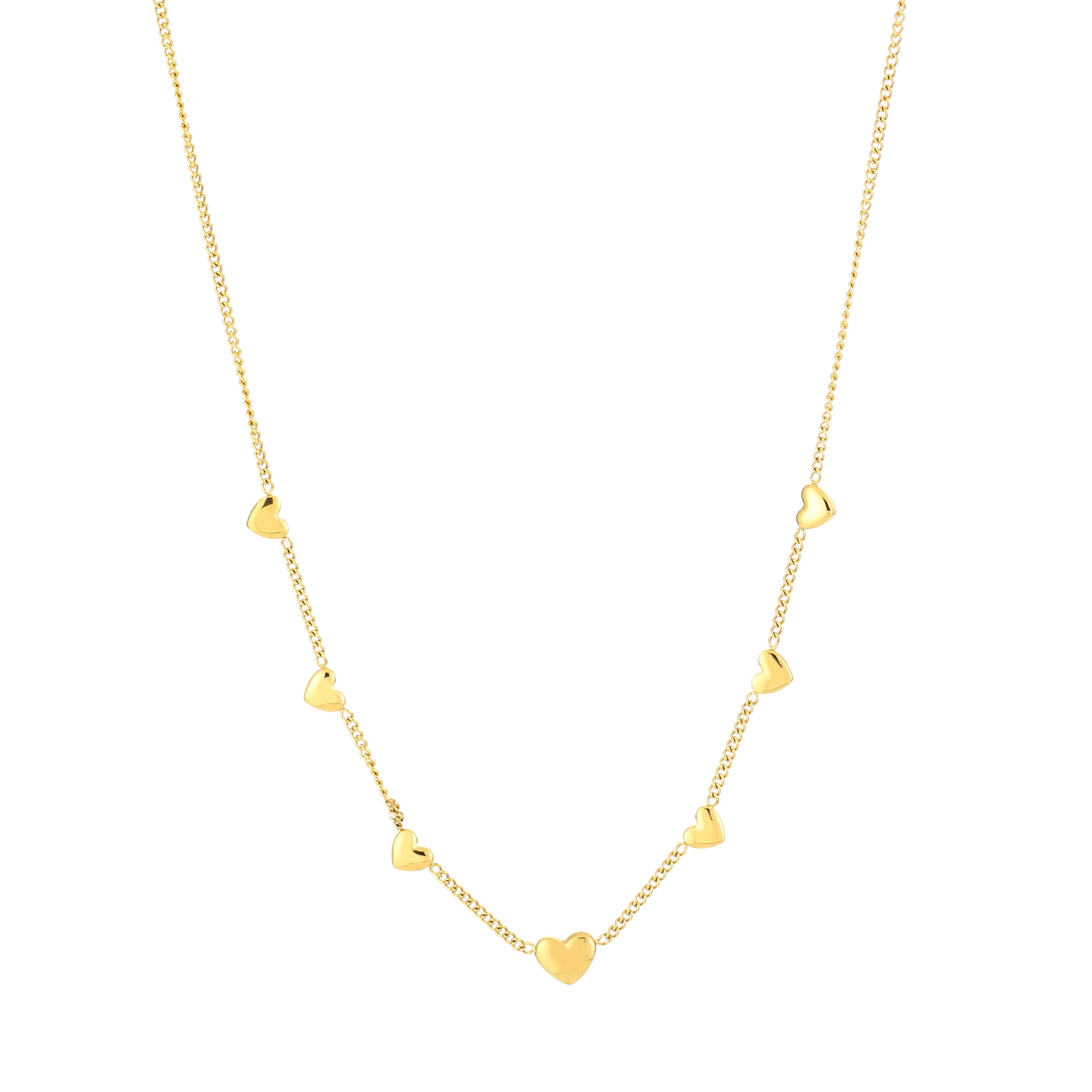 Minimalistische ketting hartjes