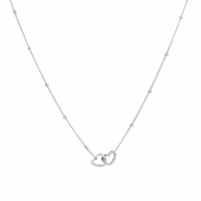 Minimalistische ketting met infinity hartjes