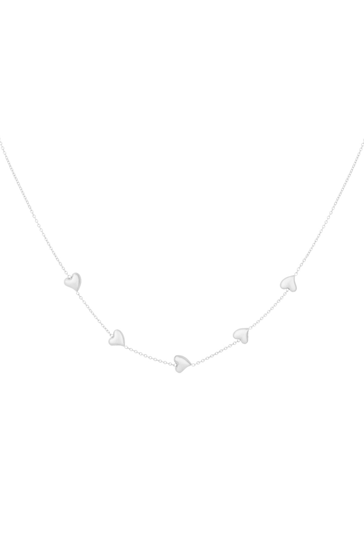 Minimalistische ketting met hartjes