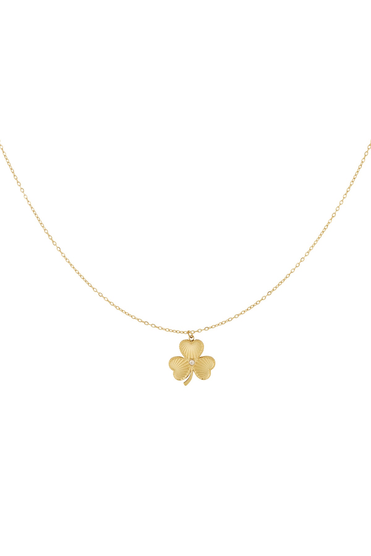 Minimalistische ketting met klavertje