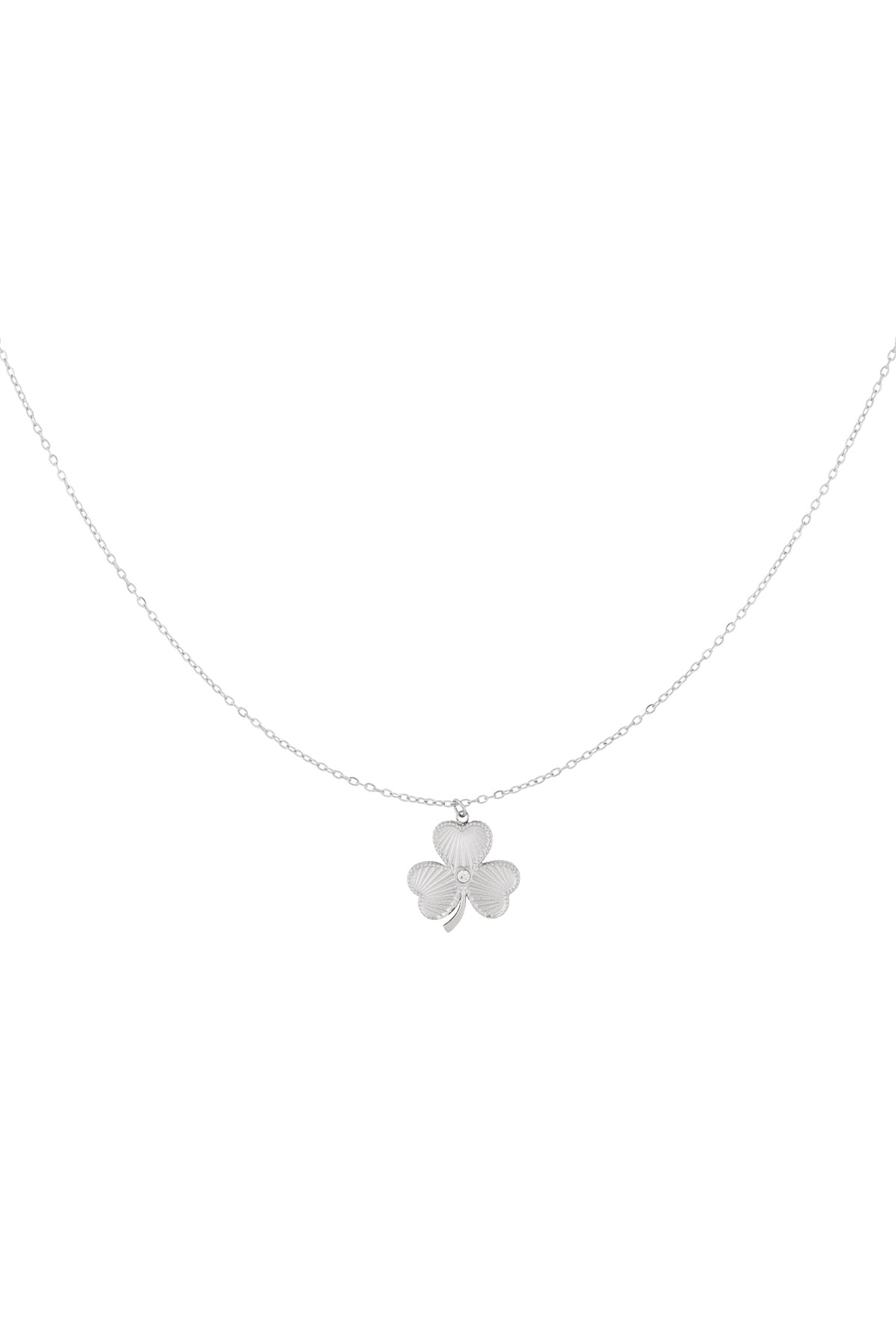 Minimalistische ketting met klavertje