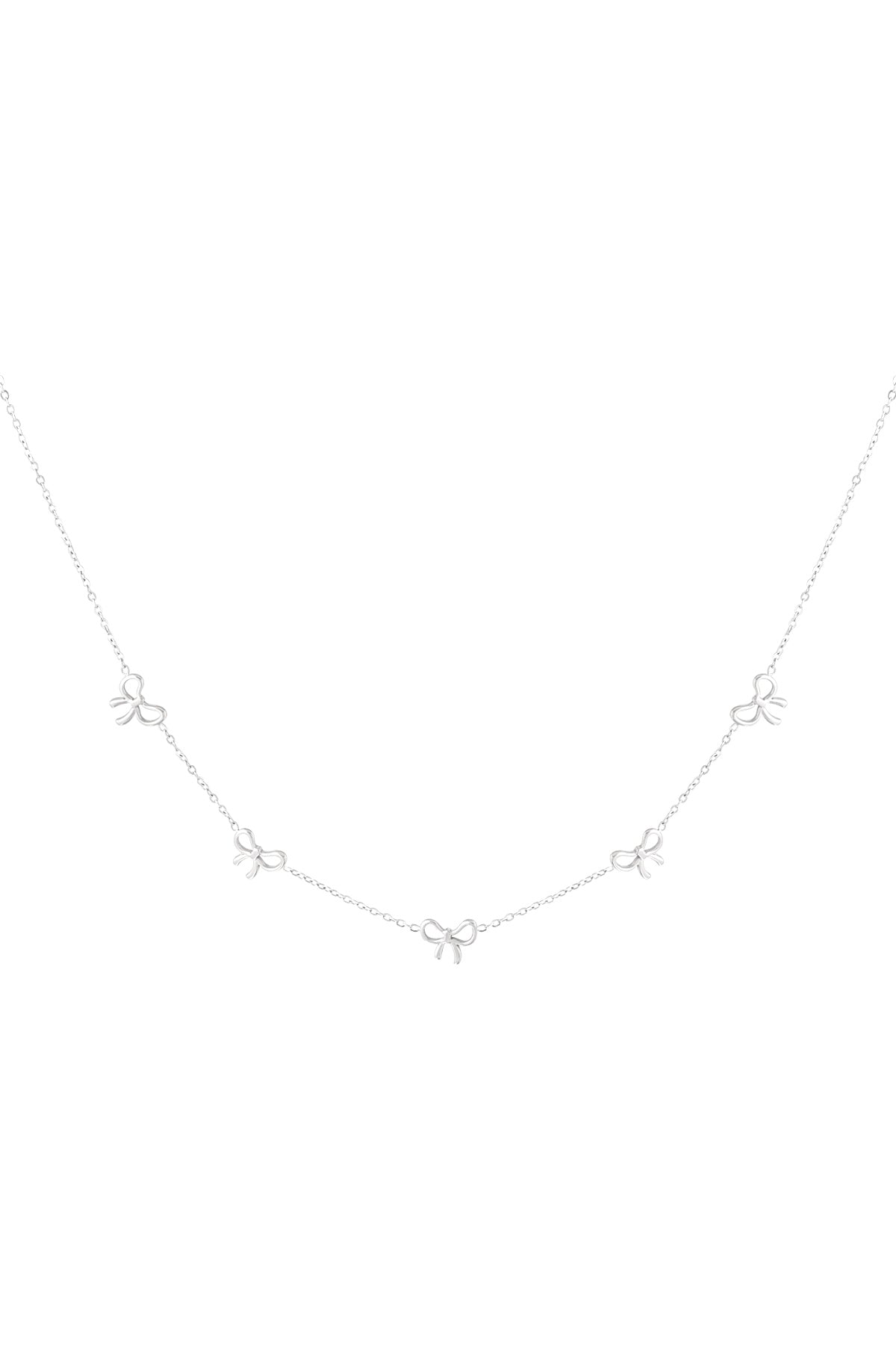 Minimalistische ketting met strikjes