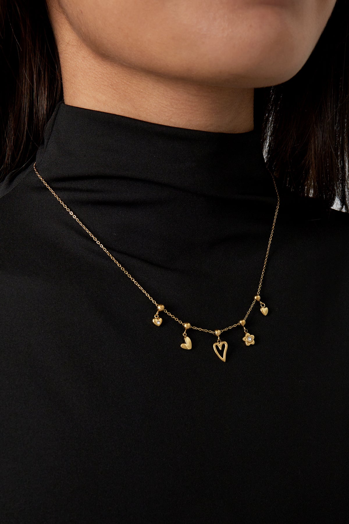 Minimalistische ketting met bedels